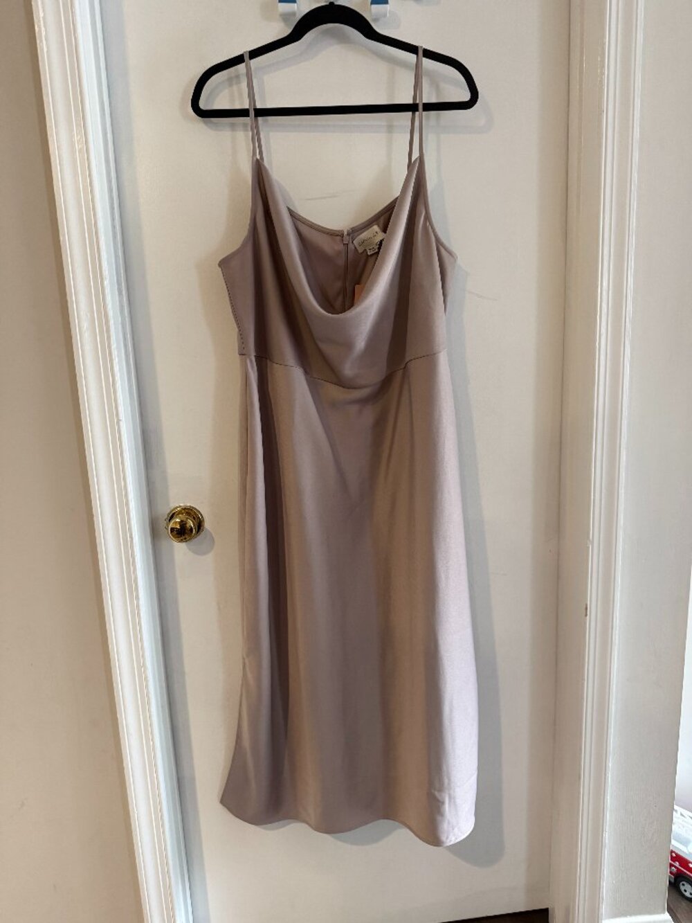Bridesmaids Dress- BHLDN Satin Champagne Gown 20W